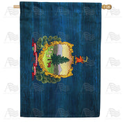America Forever Vermont State Wood-Style House Flag