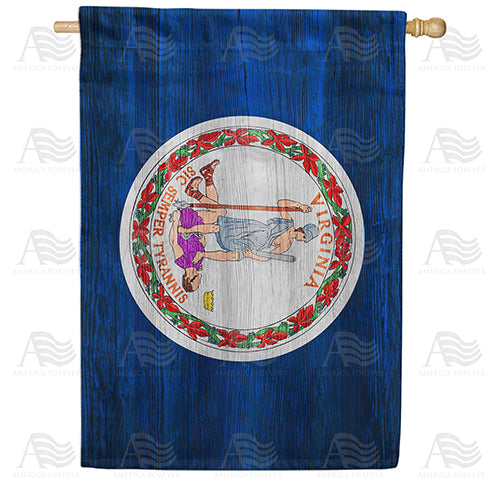 America Forever Virginia State Wood-Style House Flag