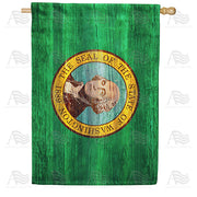 America Forever Washington State Wood-Style House Flag