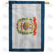 America Forever West Virginia State Wood-Style House Flag