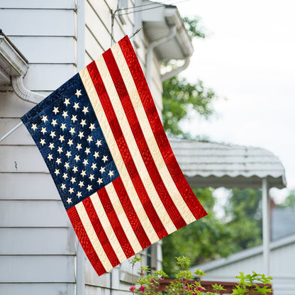 America Forever Patriotic American Flag Quilted Garden Flag
