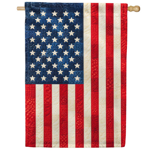 America Forever Patriotic American Flag Quilted Garden Flag