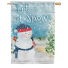 America Forever Let It Snow Watercolor House Flag