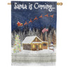 America Forever Santa is Coming House Flag