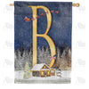 America Forever Santa Is Coming Monogram House Flag
