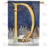 America Forever Santa Is Coming Monogram House Flag