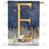 America Forever Santa Is Coming Monogram House Flag