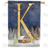 America Forever Santa Is Coming Monogram House Flag