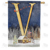 America Forever Santa Is Coming Monogram House Flag