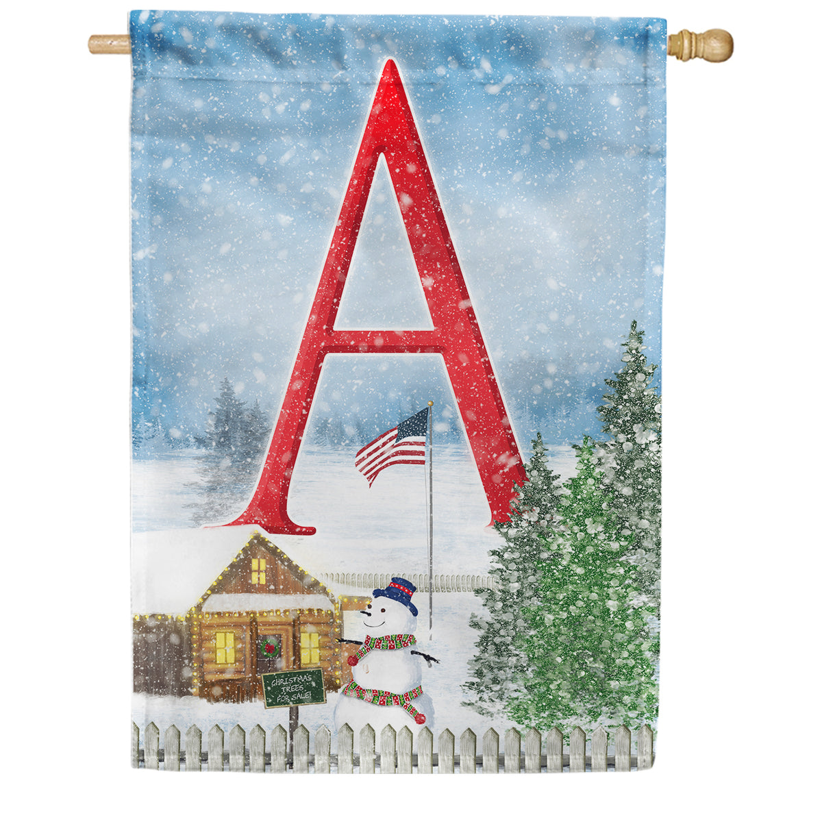 America Forever Christmas Trees For Sale Monogram House Flag