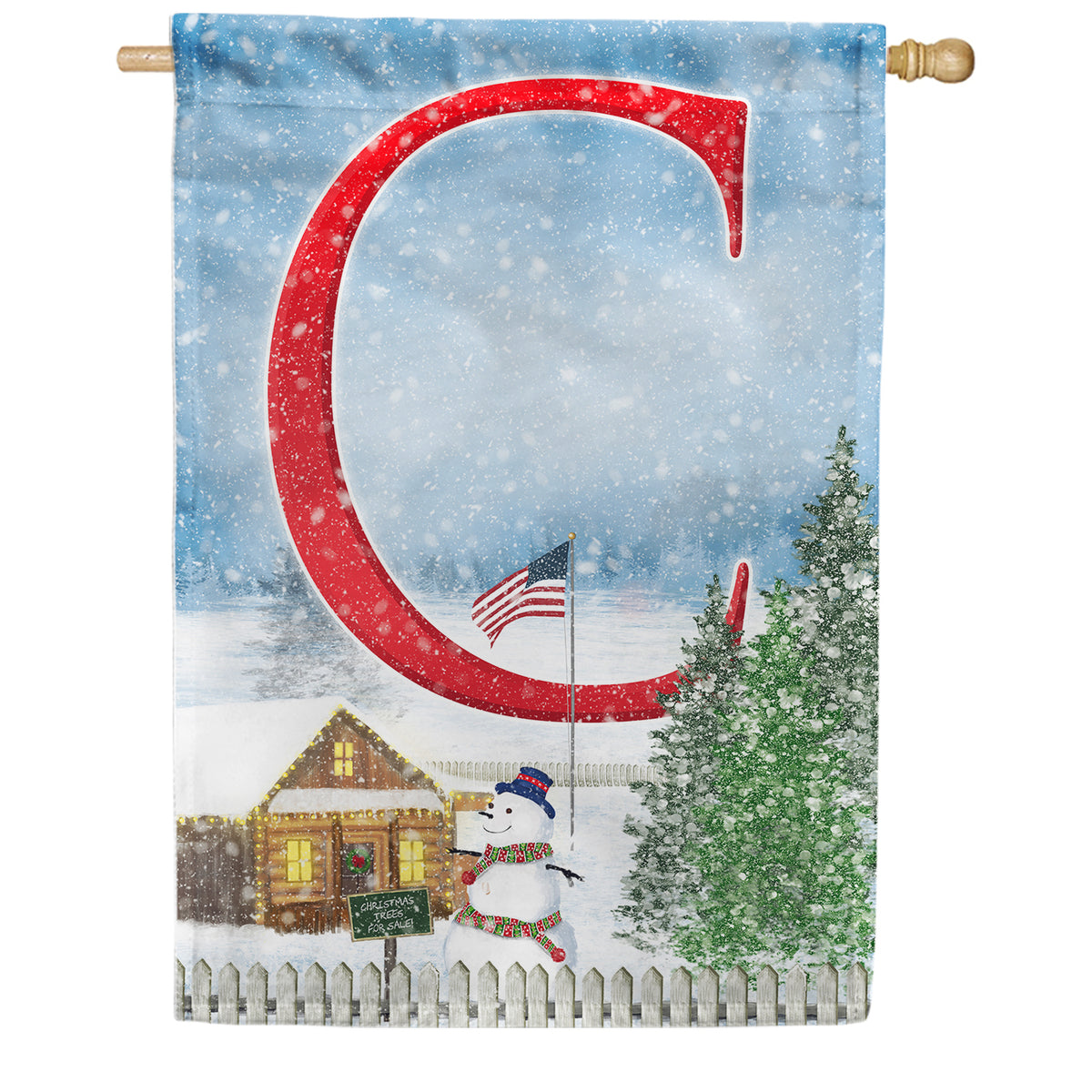America Forever Christmas Trees For Sale Monogram House Flag