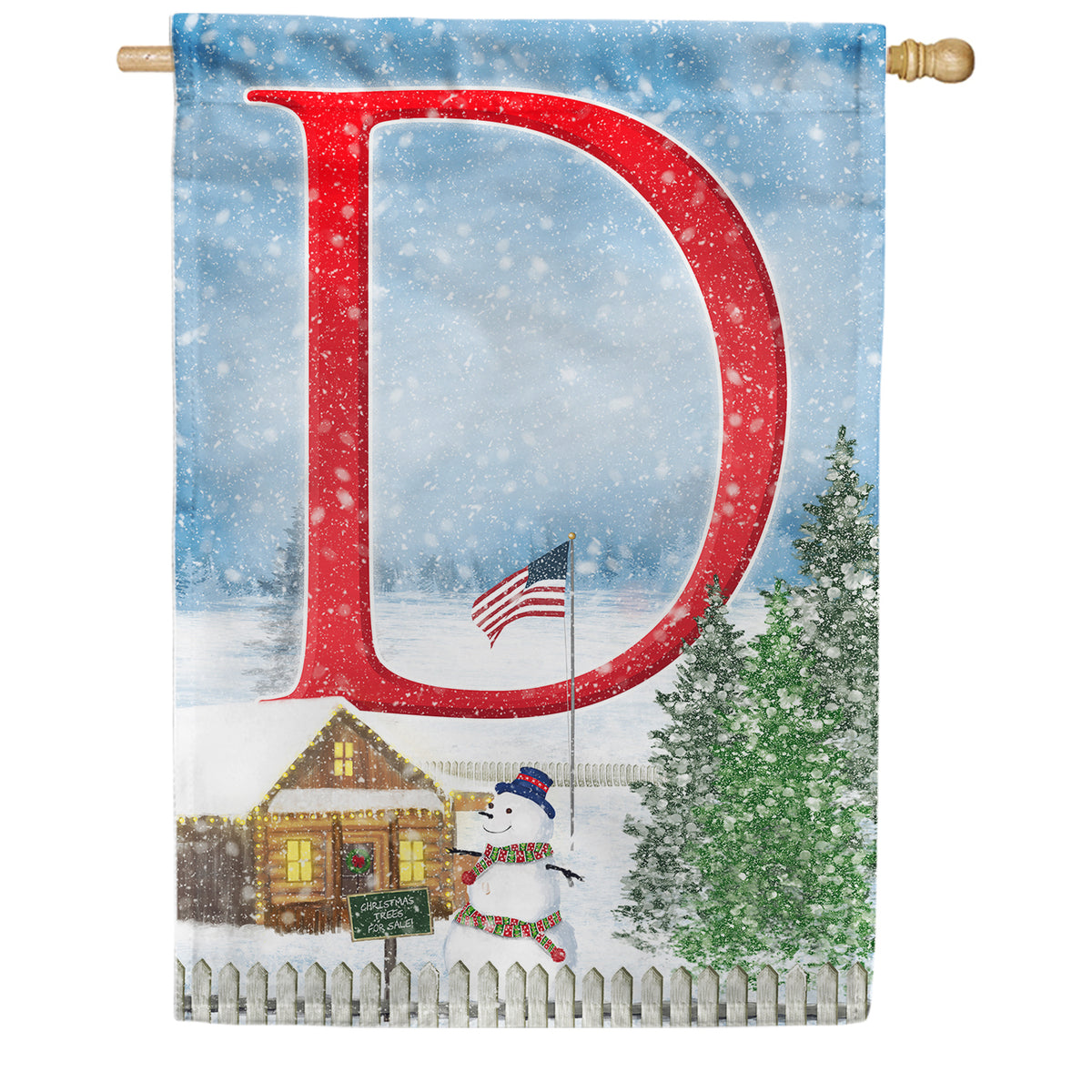 America Forever Christmas Trees For Sale Monogram House Flag
