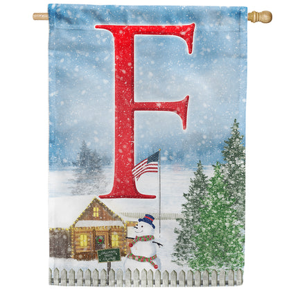 Christmas Trees For Sale Monogram House Flag