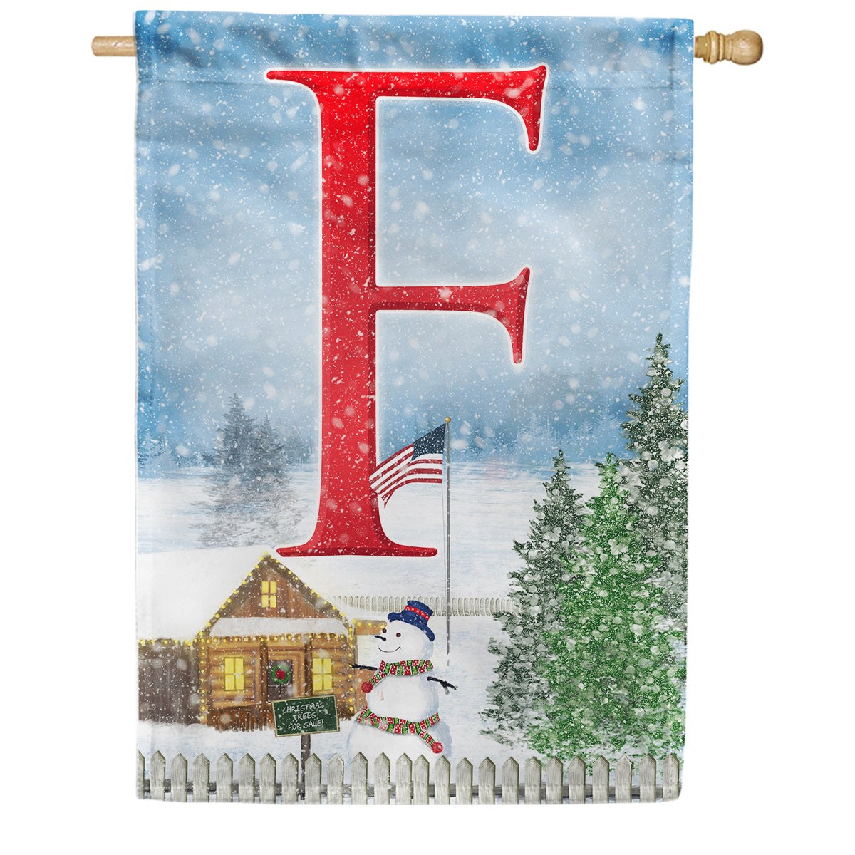 America Forever Christmas Trees For Sale Monogram House Flag
