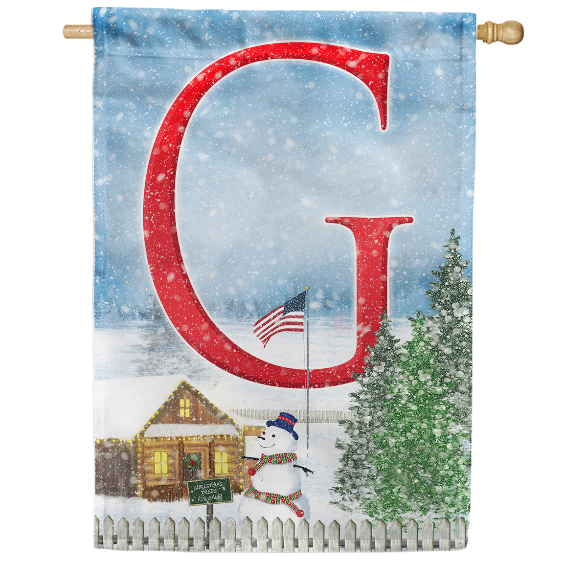 America Forever Christmas Trees For Sale Monogram House Flag