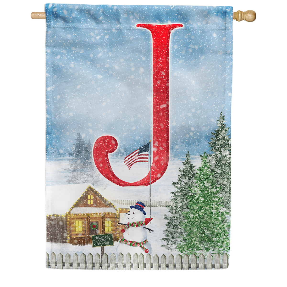 America Forever Christmas Trees For Sale Monogram House Flag