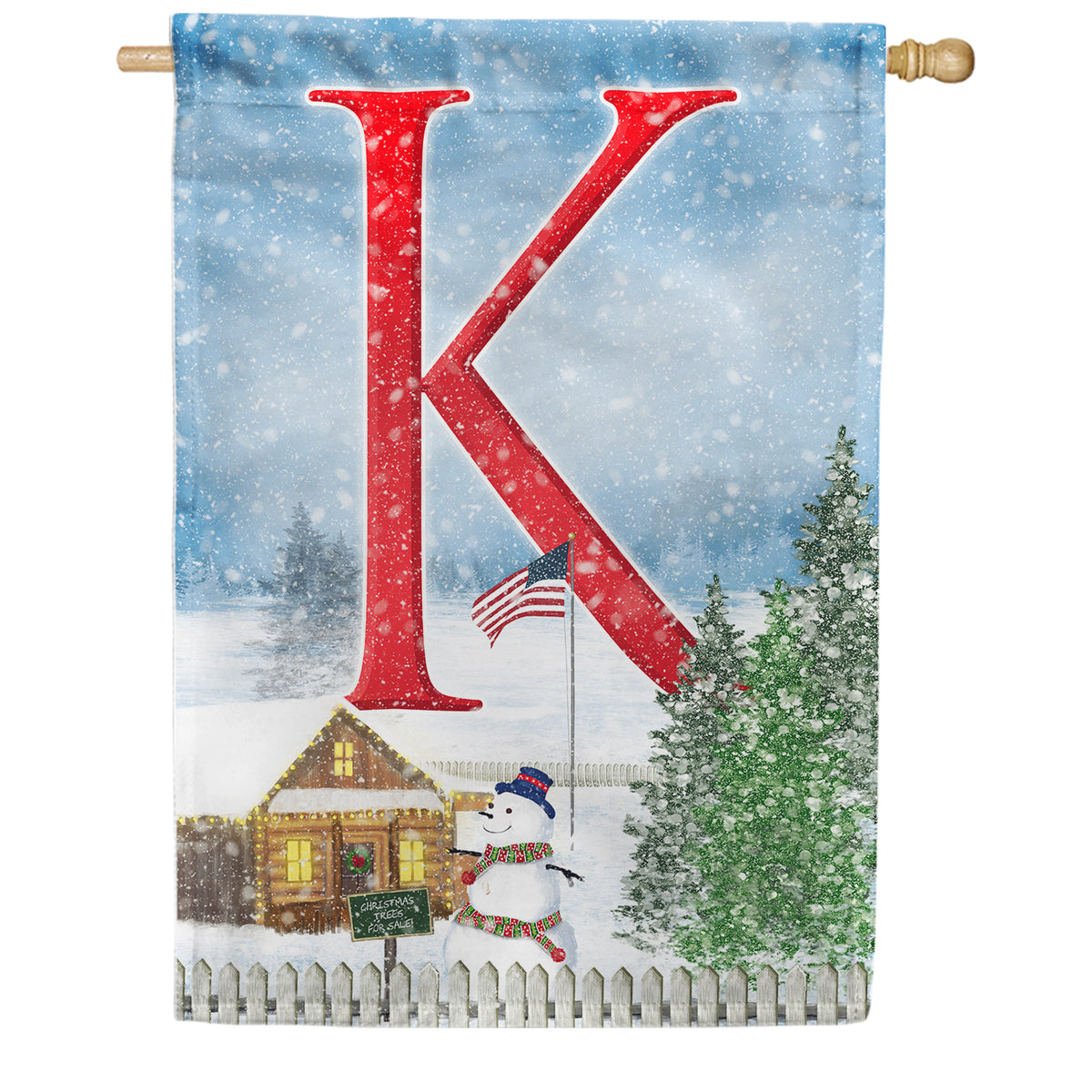 America Forever Christmas Trees For Sale Monogram House Flag