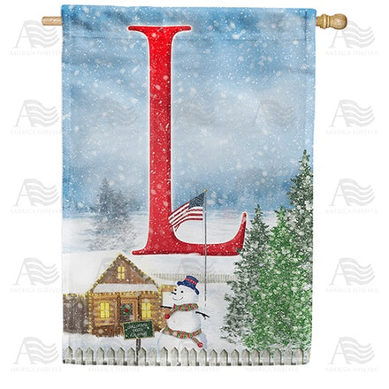 Christmas Trees For Sale Monogram House Flag