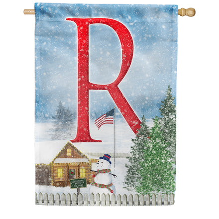 Christmas Trees For Sale Monogram House Flag
