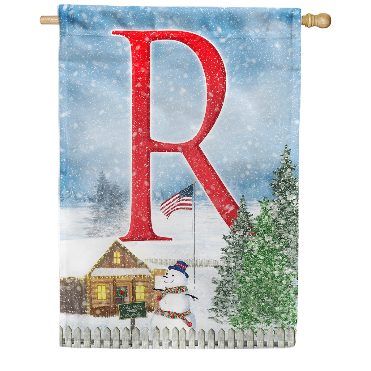 America Forever Christmas Trees For Sale Monogram House Flag