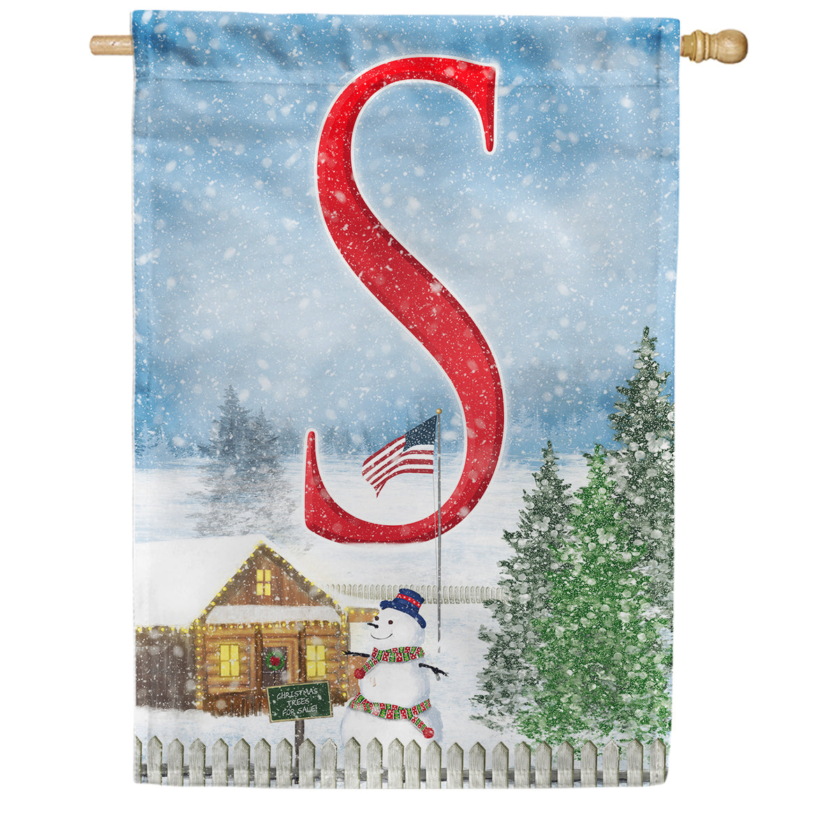 America Forever Christmas Trees For Sale Monogram House Flag