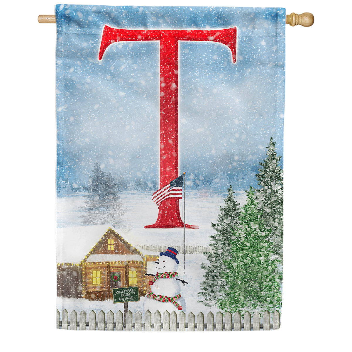 America Forever Christmas Trees For Sale Monogram House Flag