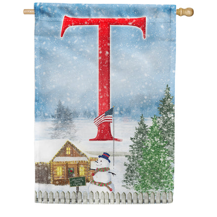 Christmas Trees For Sale Monogram House Flag
