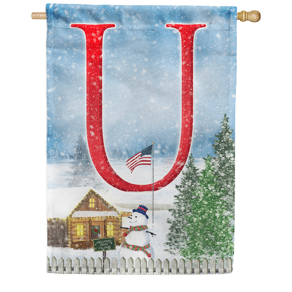 America Forever Christmas Trees For Sale Monogram House Flag