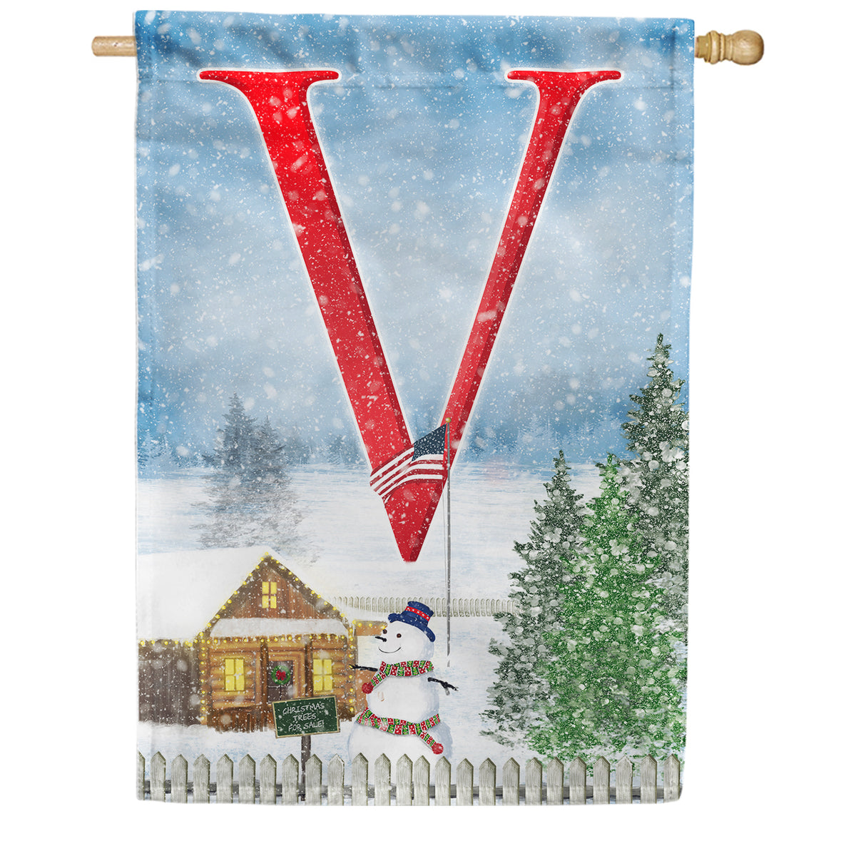 America Forever Christmas Trees For Sale Monogram House Flag