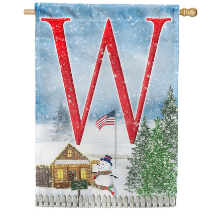 Christmas Trees For Sale Monogram House Flag