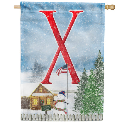Christmas Trees For Sale Monogram House Flag