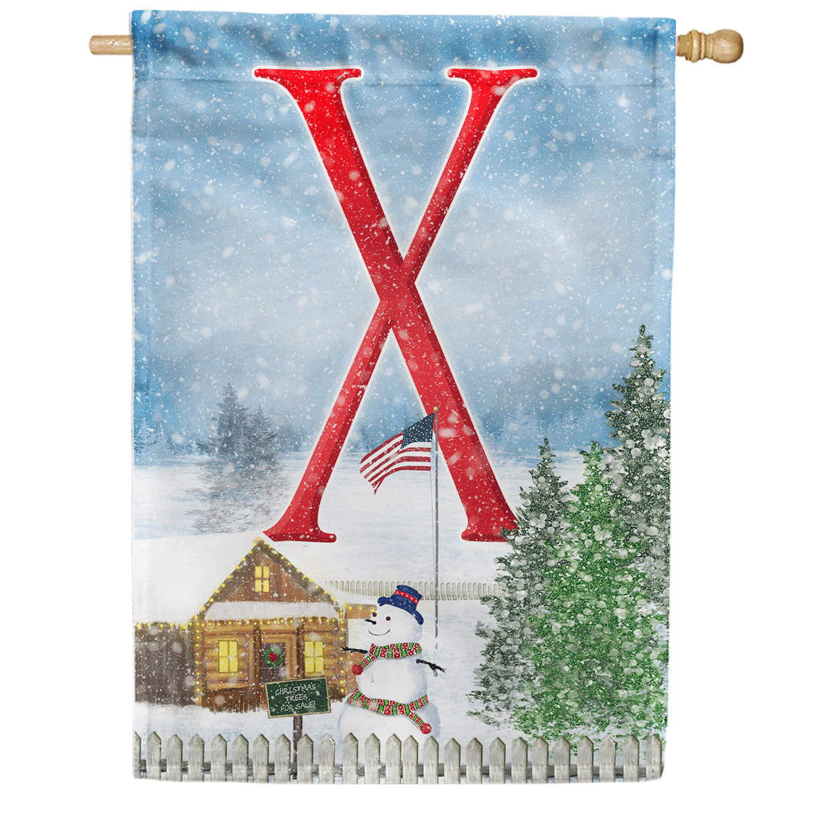 America Forever Christmas Trees For Sale Monogram House Flag