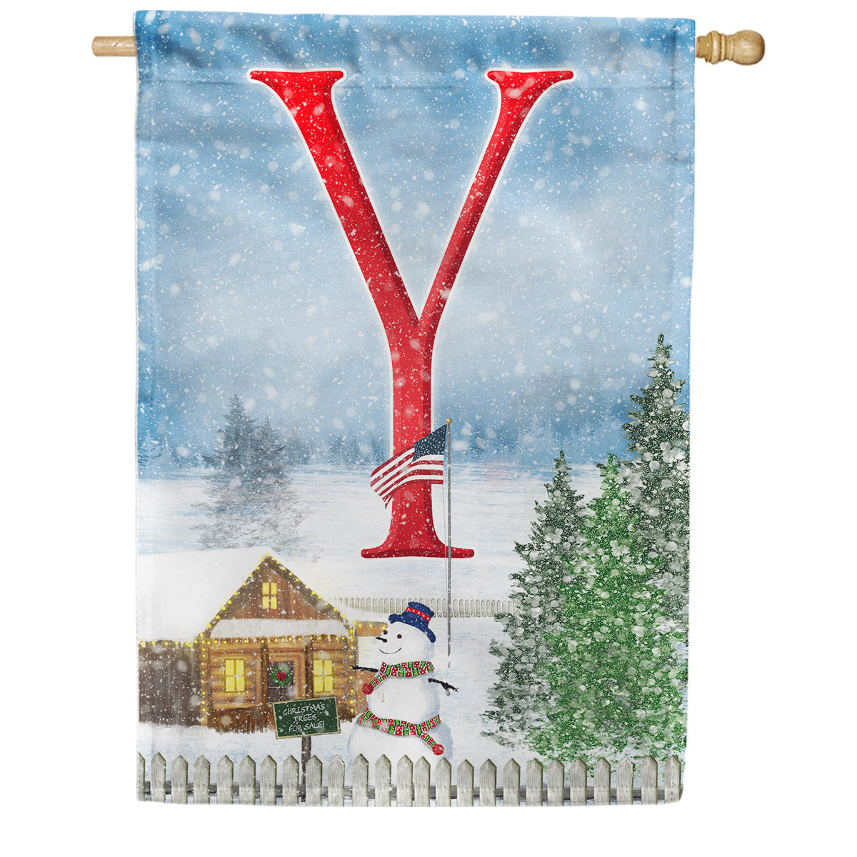 America Forever Christmas Trees For Sale Monogram House Flag