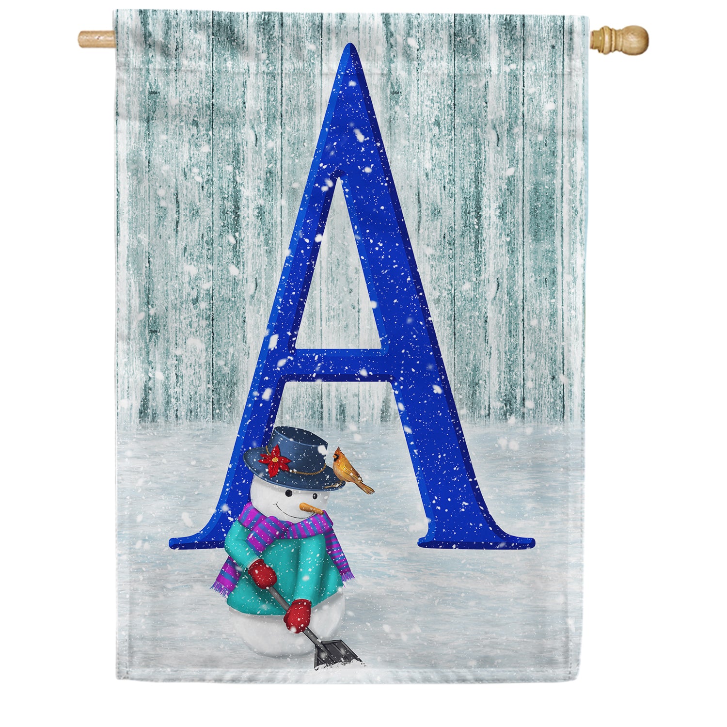 America Forever Just Keep Shovelin' Monogram House Flag