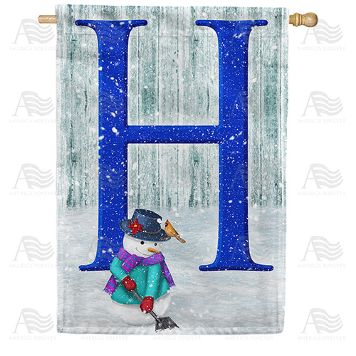 America Forever Just Keep Shovelin' Monogram House Flag