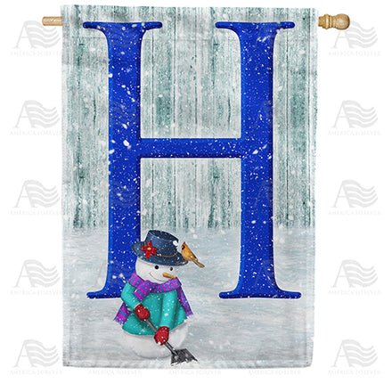 America Forever Just Keep Shovelin' Monogram House Flag