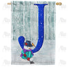 America Forever Just Keep Shovelin' Monogram House Flag