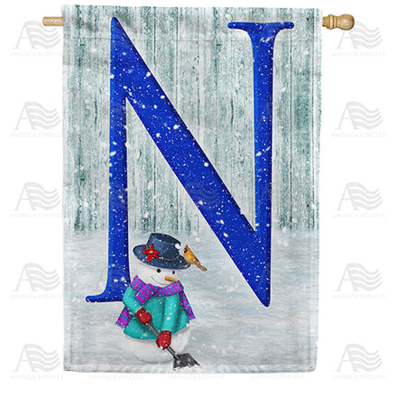 America Forever Just Keep Shovelin' Monogram House Flag