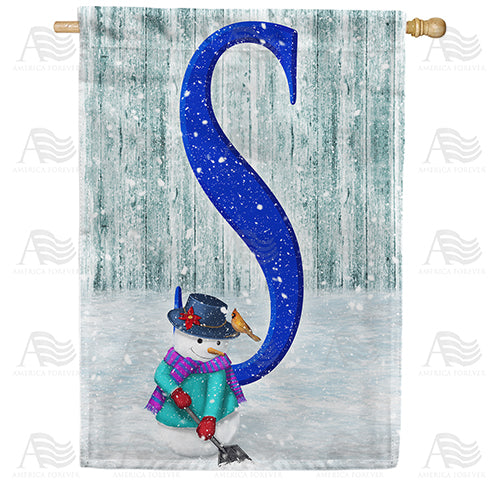 America Forever Just Keep Shovelin' Monogram House Flag