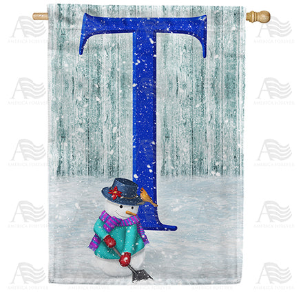 America Forever Just Keep Shovelin' Monogram House Flag
