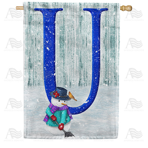 America Forever Just Keep Shovelin' Monogram House Flag