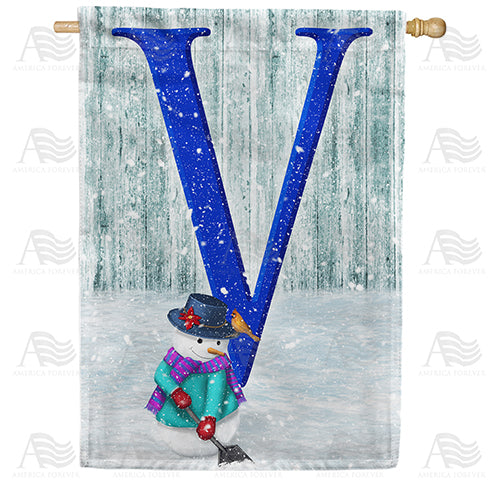 America Forever Just Keep Shovelin' Monogram House Flag