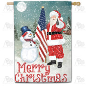 America Forever Merry Christmas USA House Flag