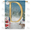America Forever Merry Christmas USA Monogram House Flag