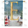 America Forever Merry Christmas USA Monogram House Flag