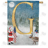 America Forever Merry Christmas USA Monogram House Flag