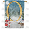 America Forever Merry Christmas USA Monogram House Flag