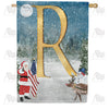 America Forever Merry Christmas USA Monogram House Flag