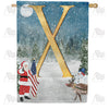 America Forever Merry Christmas USA Monogram House Flag