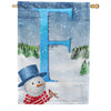 America Forever There's Snow Sun Today! Monogram House Flag